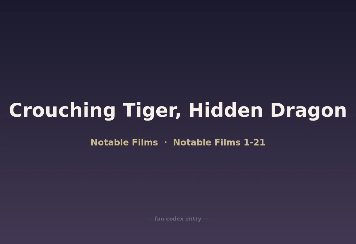Crouching Tiger, Hidden Dragon