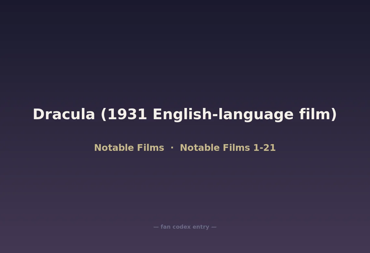 Dracula (1931 English-language film)